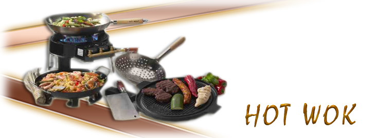 Hotwok, Hot Wok Gasbrenner, Wokbrenner mit Wokpfanne, Hockerkocher, Zubeh�r 