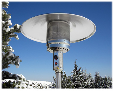 Terrassentrahler, Heizstrahler aus Edelstahl 12 kW 