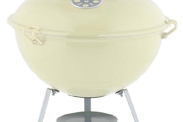 Camping-Grill, Kugelgrill, Picknickgrill weiss